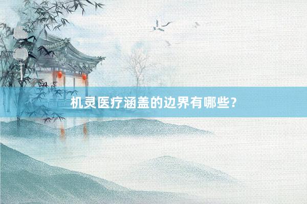 机灵医疗涵盖的边界有哪些？