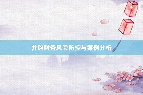并购财务风险防控与案例分析